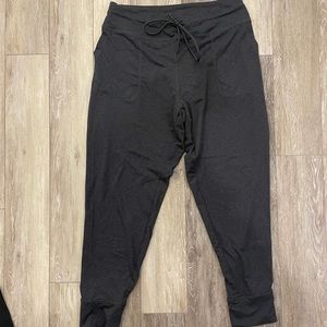 Lole jogger leggings charcoal grey with waist tie